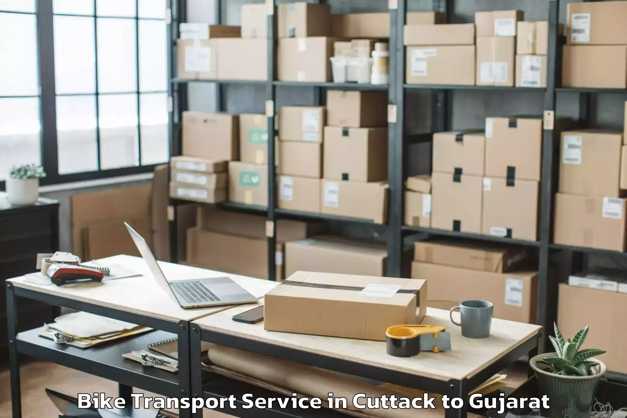 Reliable Cuttack to Harij Bike Transport